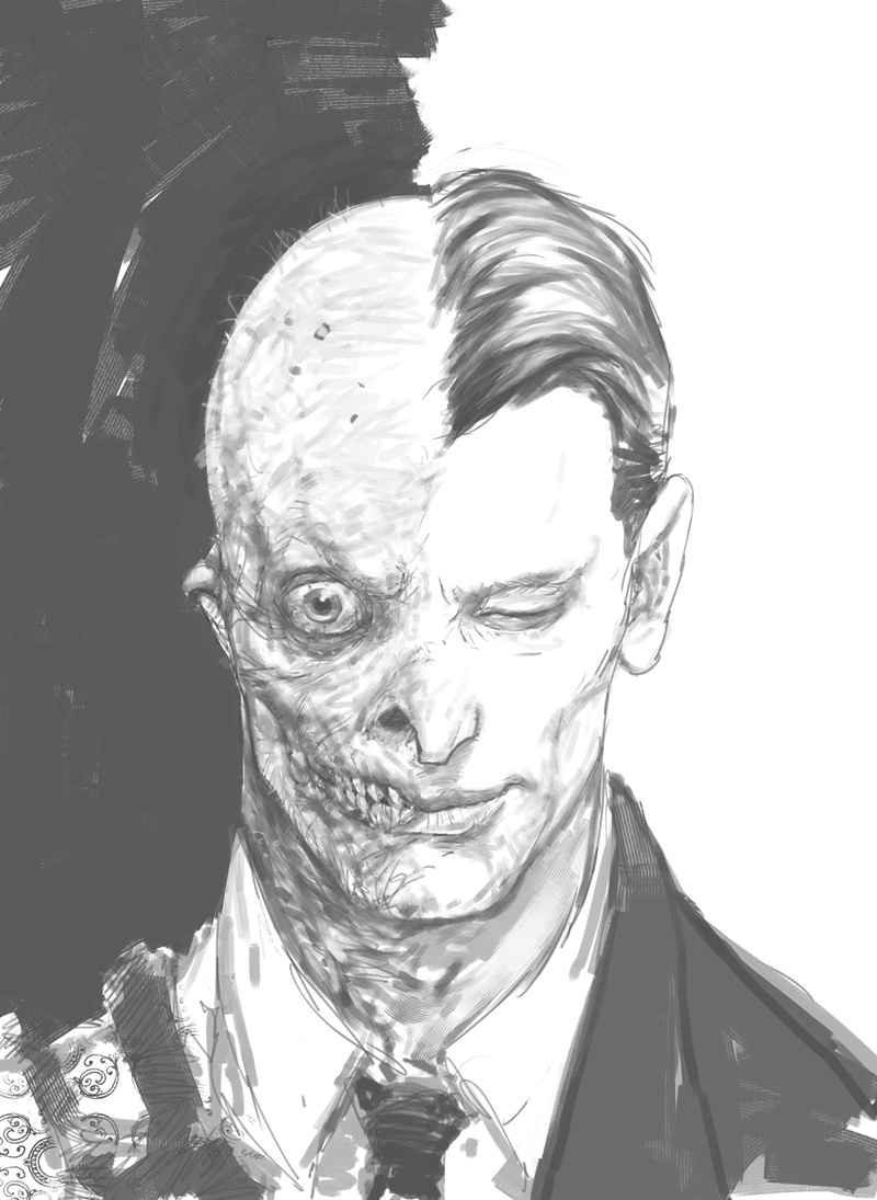 Illustration for article titled Never-seen Dark Knight concept art reveals the terrifying origins of the Joker's Clown Gang